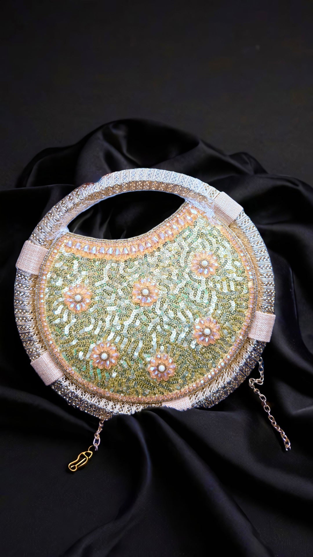 Designer u shape clutch bag