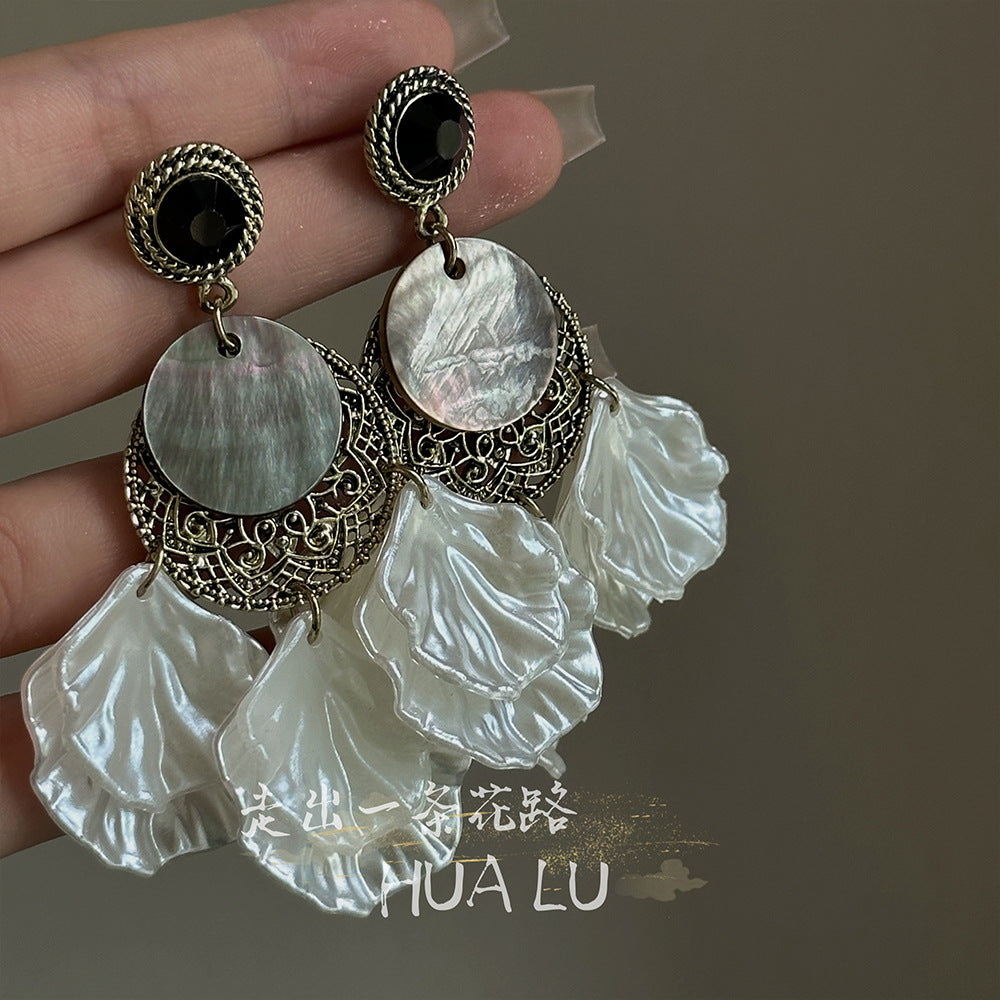 Vintage Floral Statement Dangle Earrings