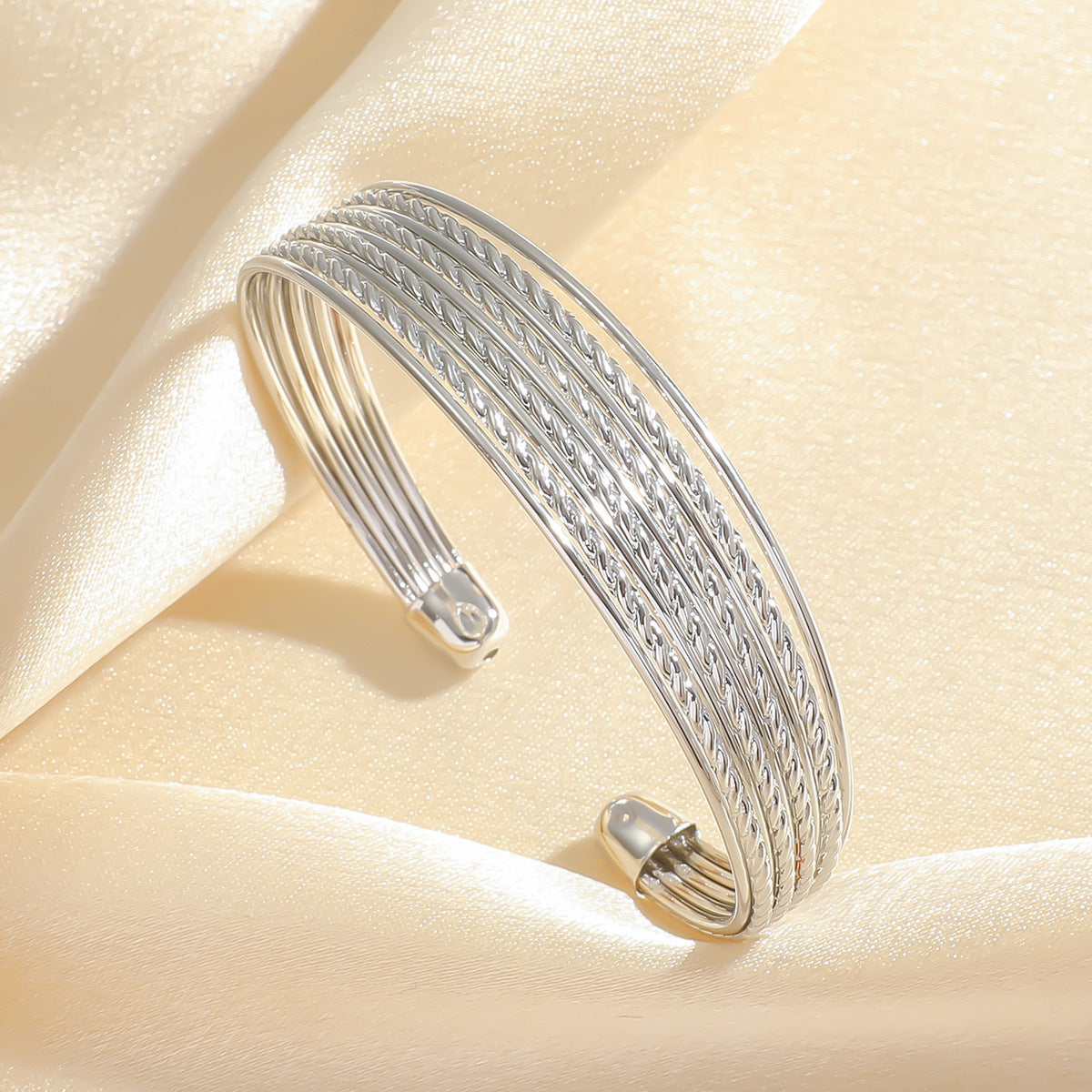 Twisted Wire Open Cuff Bracelet | Modern & Elegant Jewelry