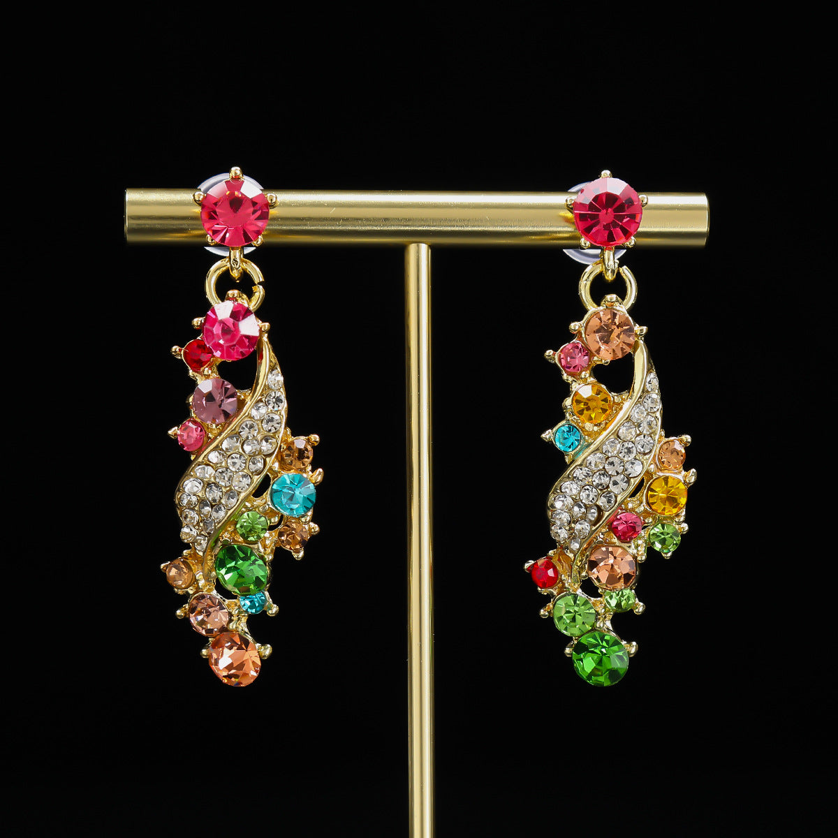Sparkling Multi-Color & Blue Crystal Necklace Earring Set