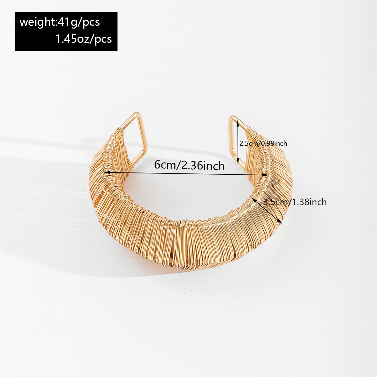 The Artisan Weave | Sculptural Spun Gold Statement Cuff