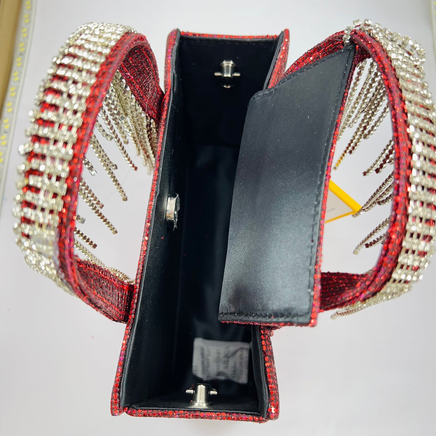 Imported Bridal bag with Rhinestone tessle
