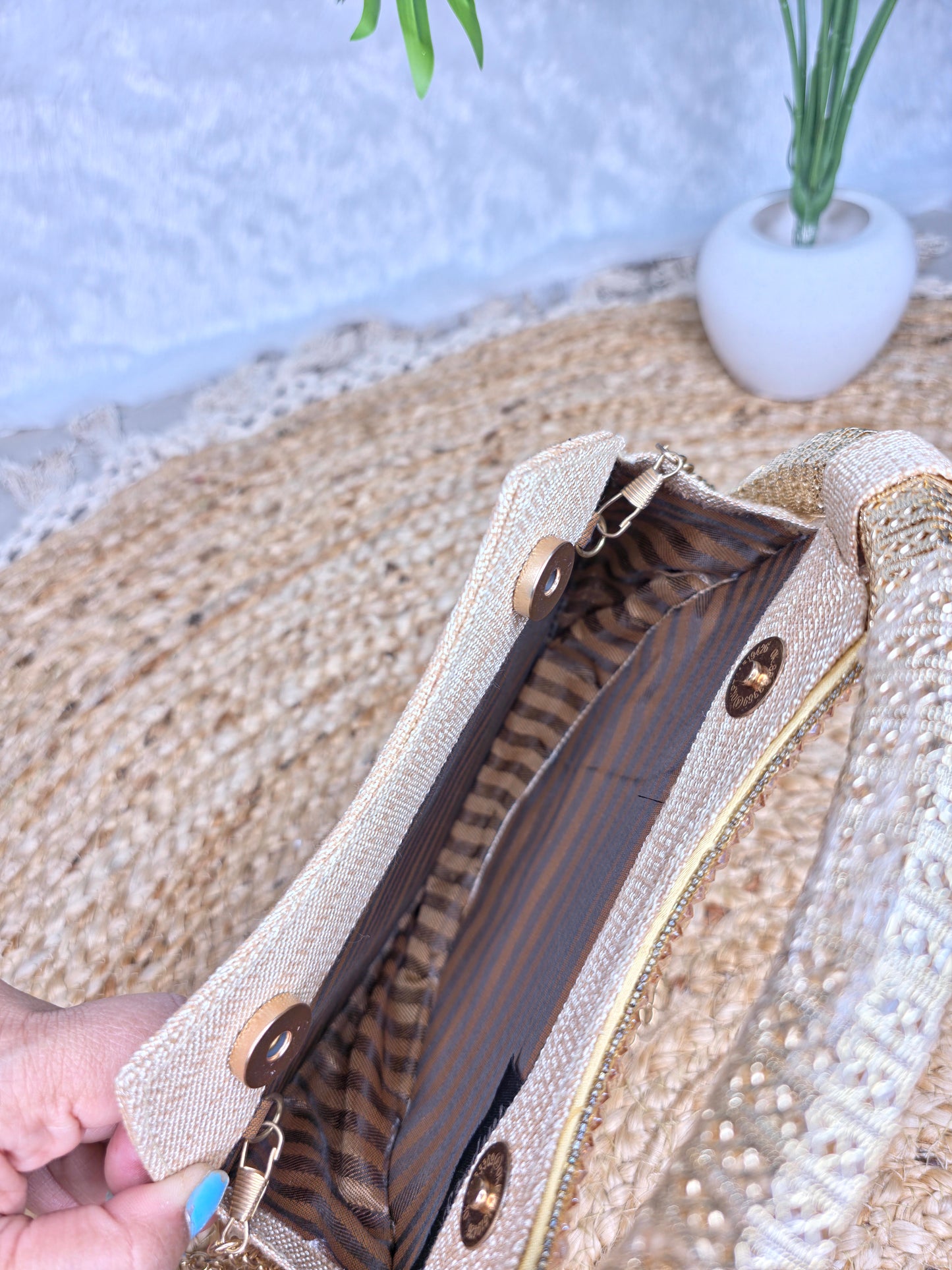 Designer u shape clutch bag