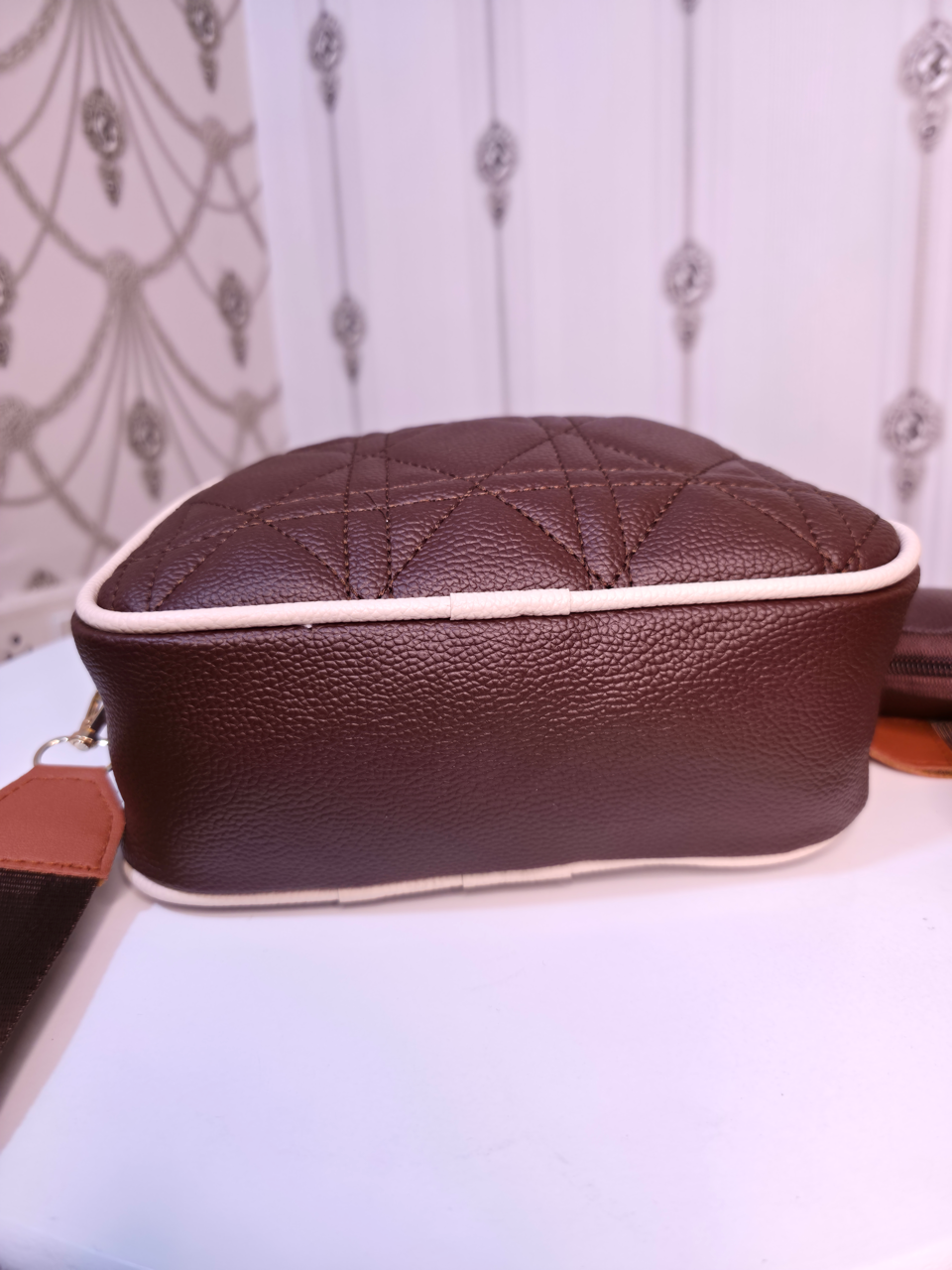 Broad sling sling bag with coin pouch