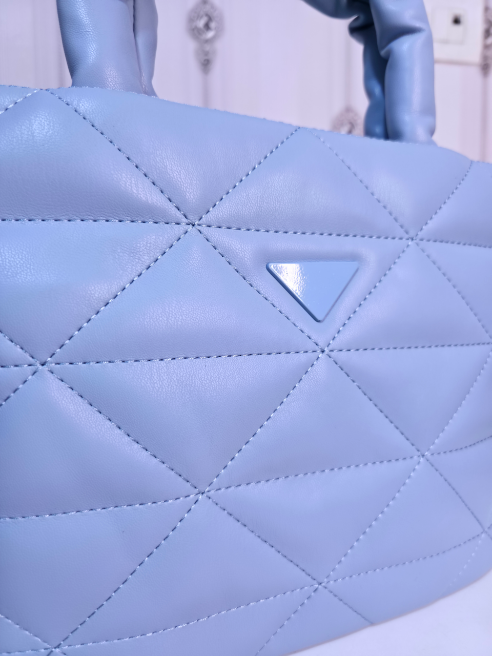 Exotic Sky blue medium sized handbag