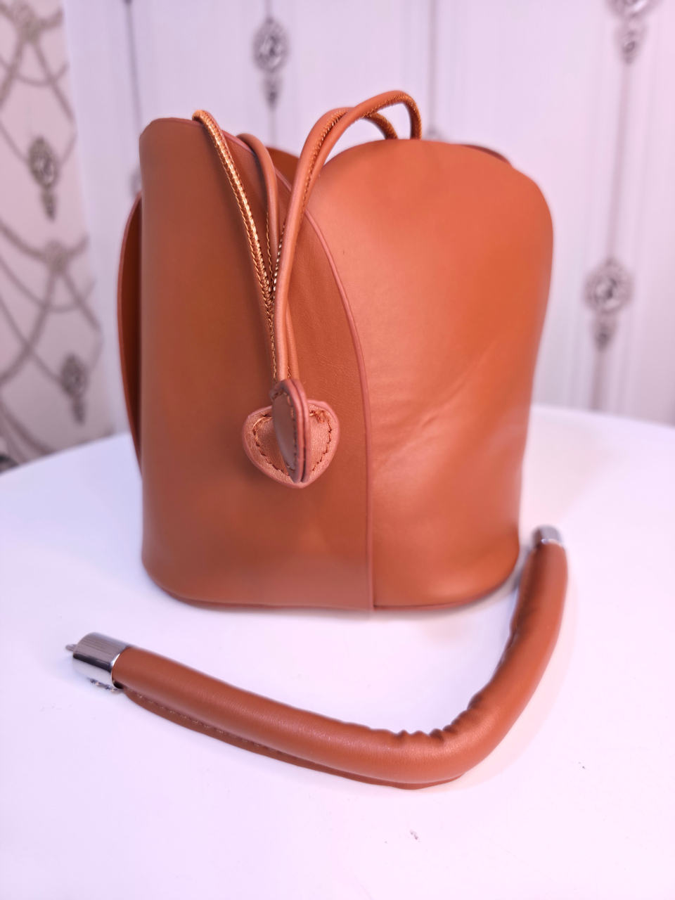 Brown leather Potli bag
