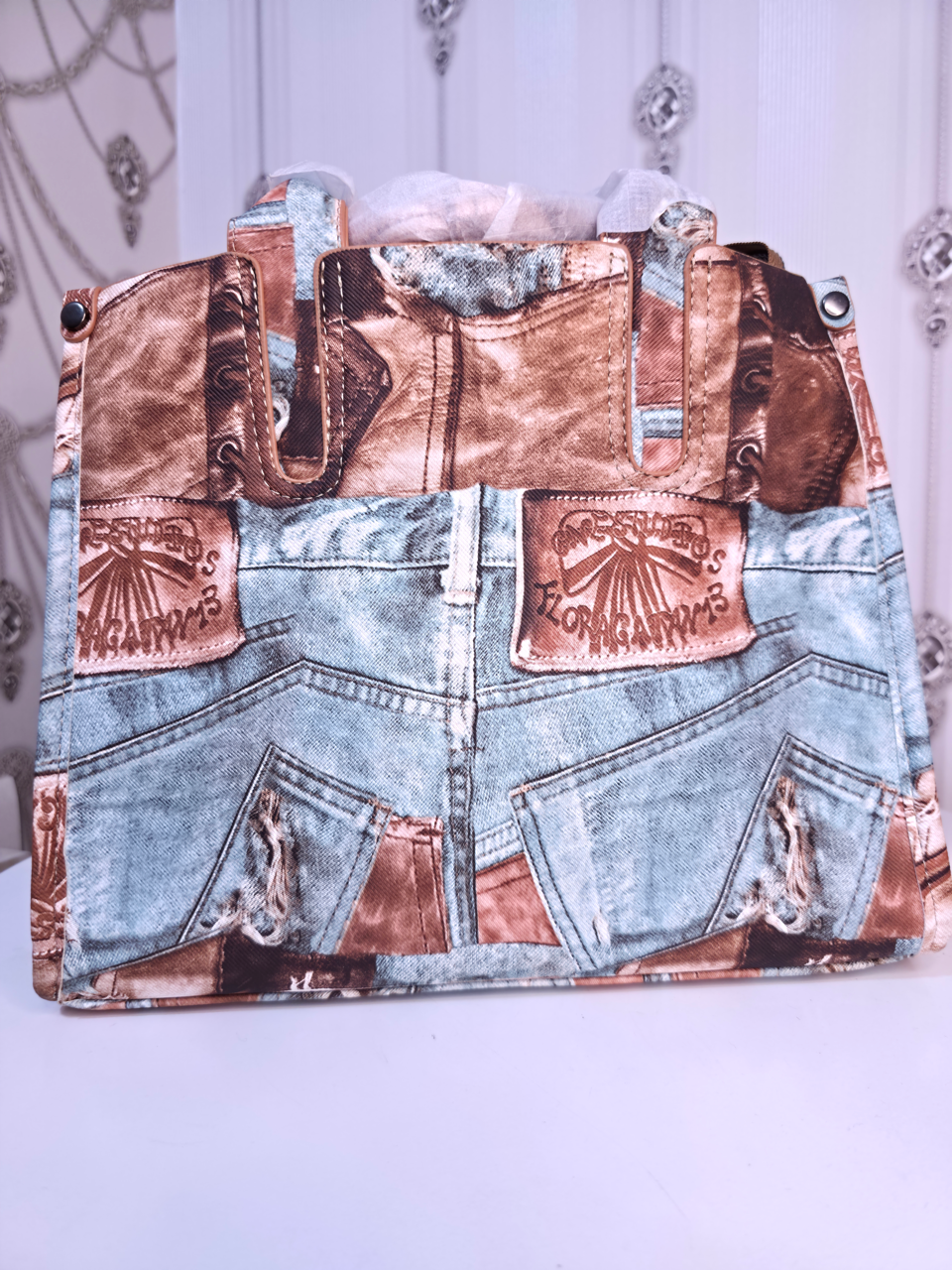 Medium sized Denim tote bag
