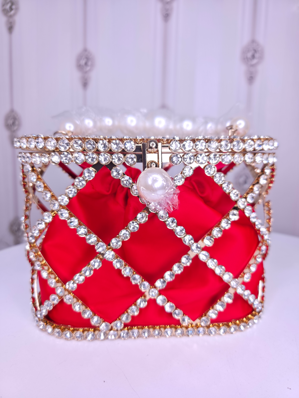 Bridal Metallic frame designer Potli cage