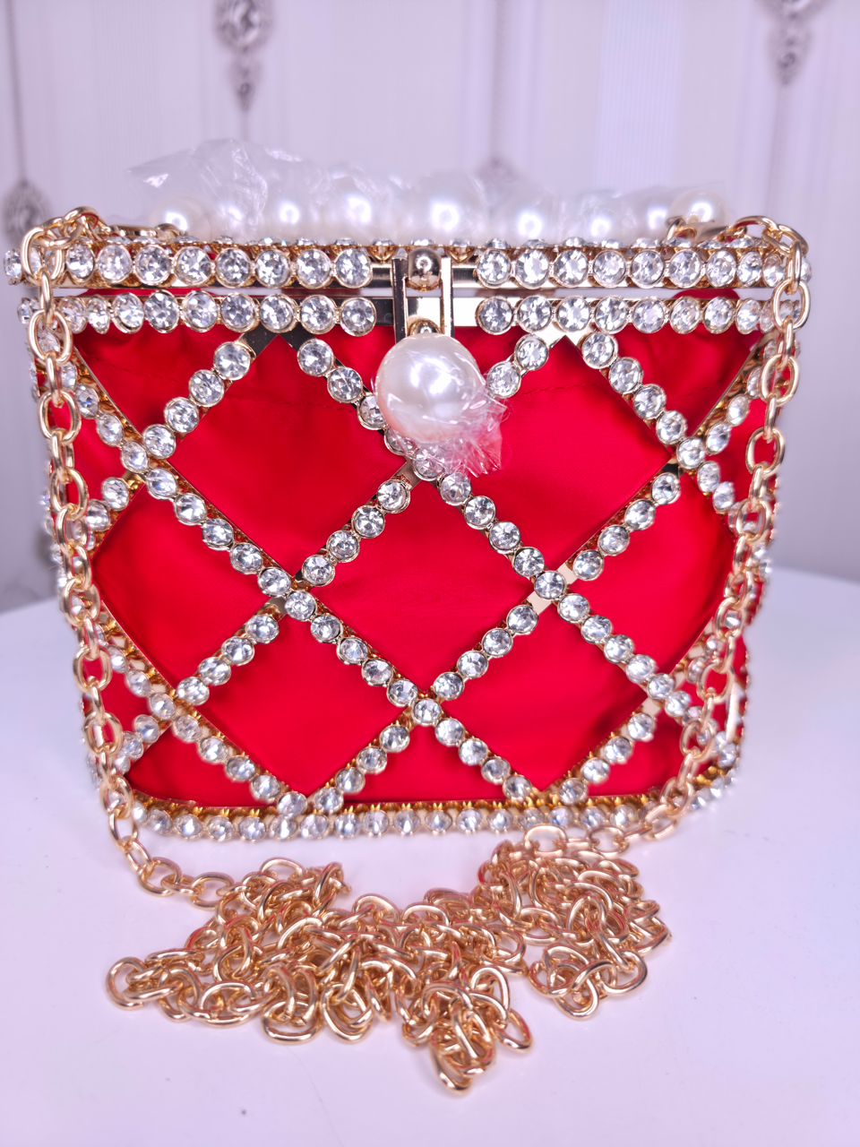 Bridal Metallic frame designer Potli cage