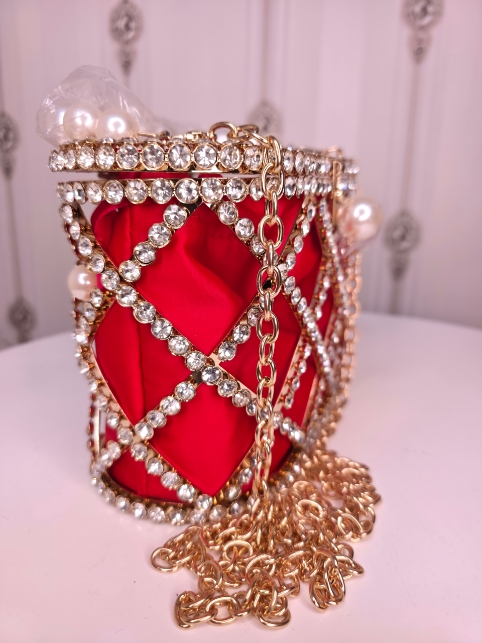 Bridal Metallic frame designer Potli cage