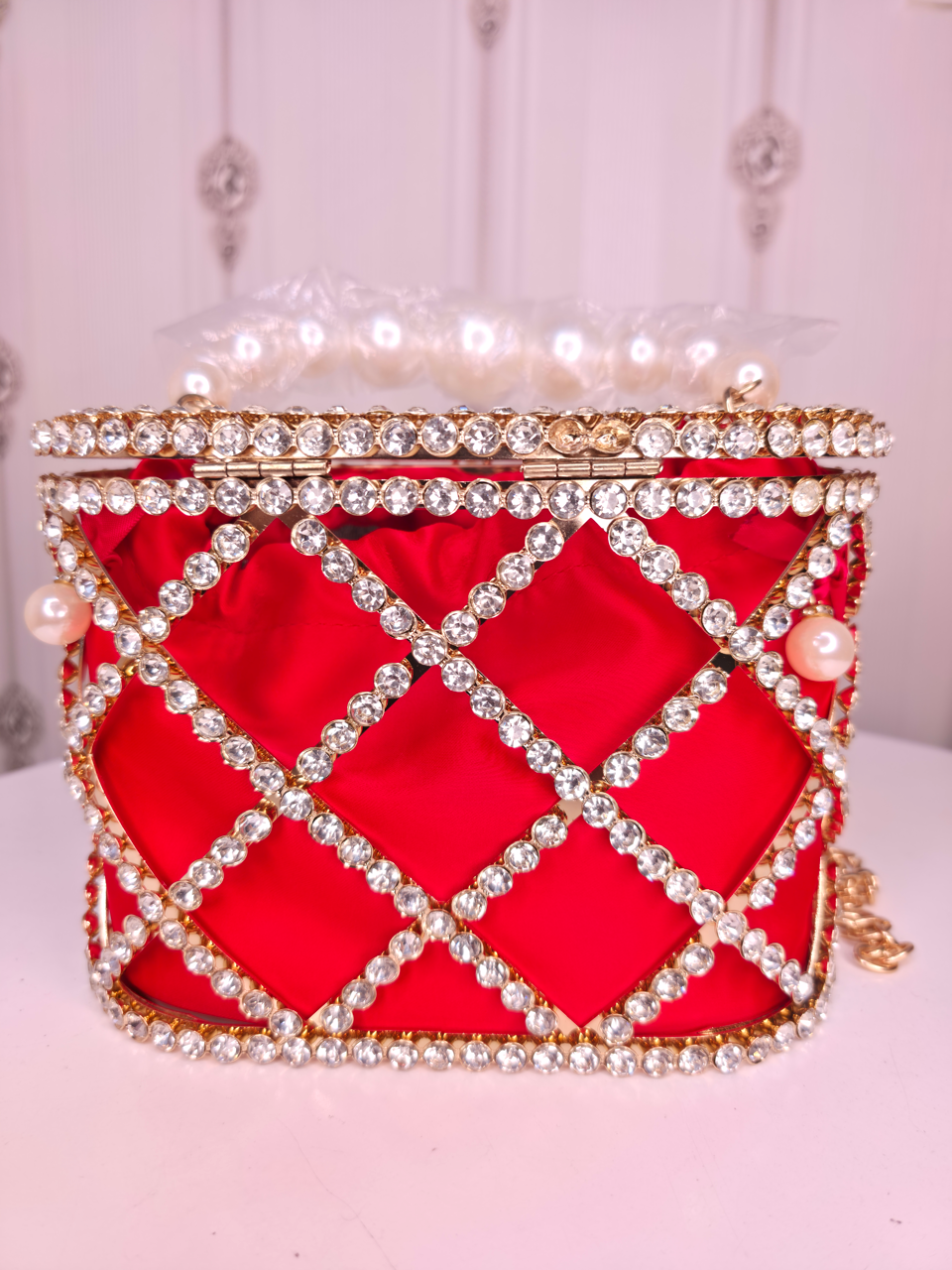 Bridal Metallic frame designer Potli cage