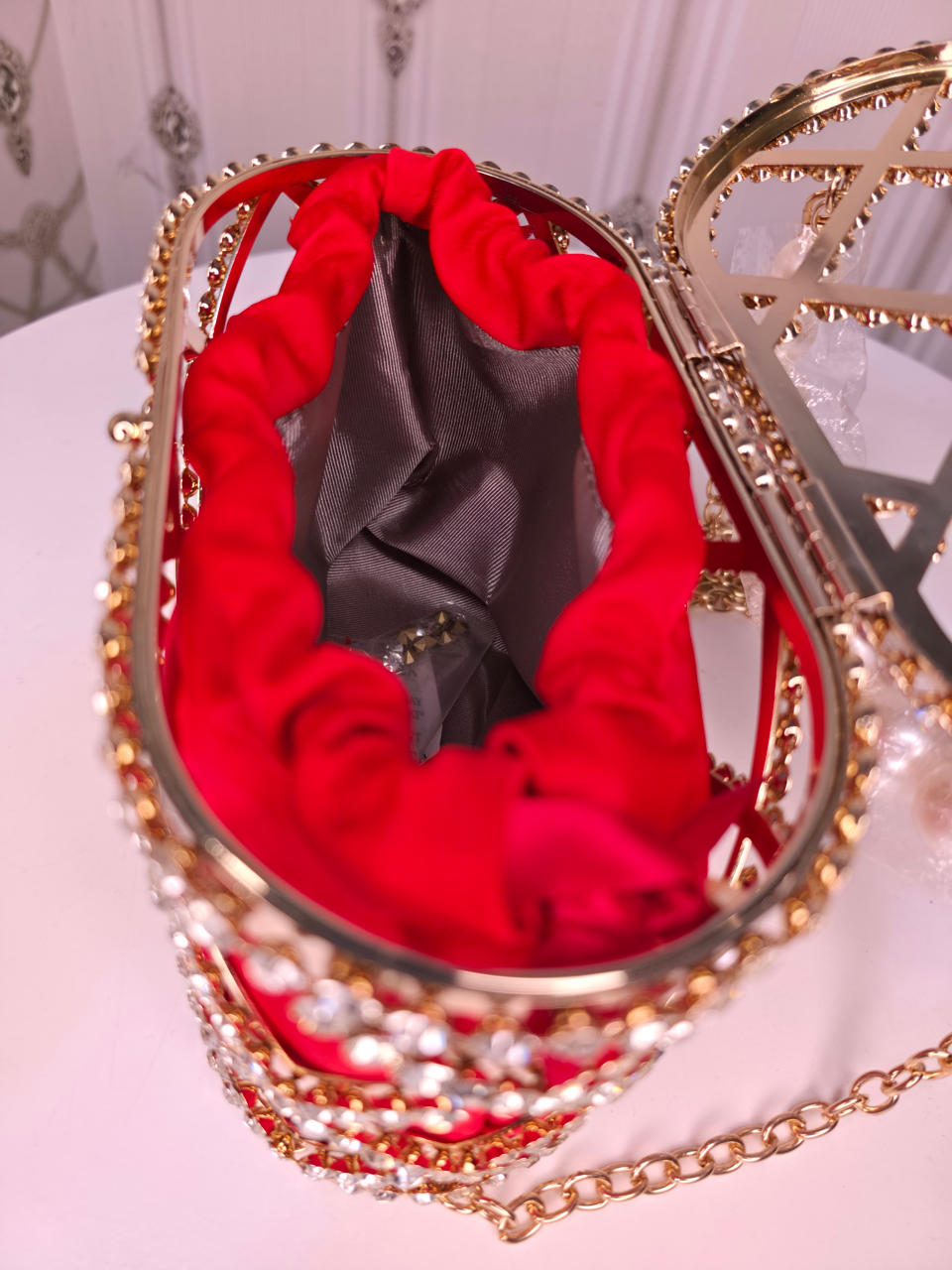 Bridal Metallic frame designer Potli cage