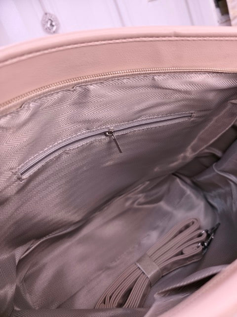 Leather big sized handbag cum sling