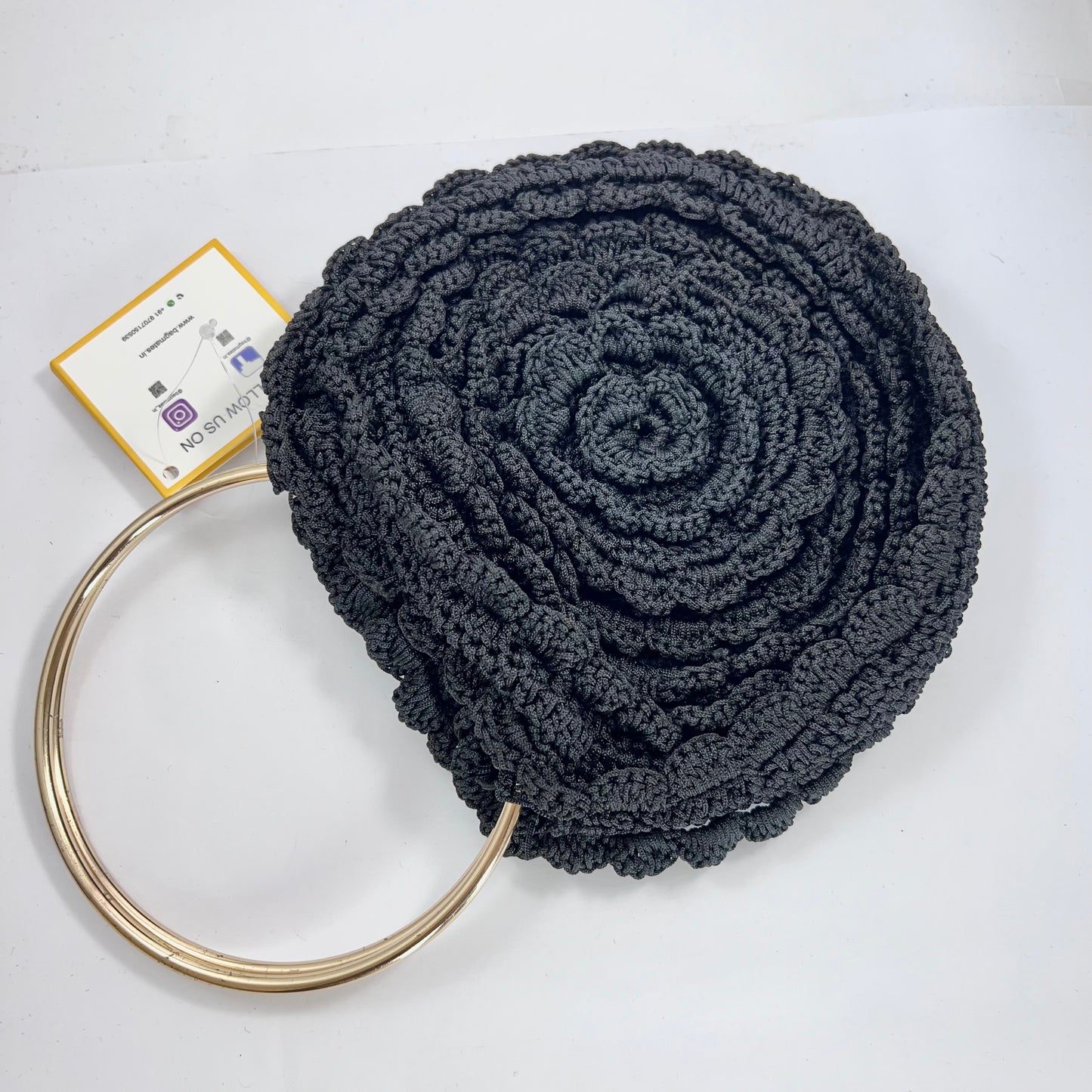 Flower woolen bag