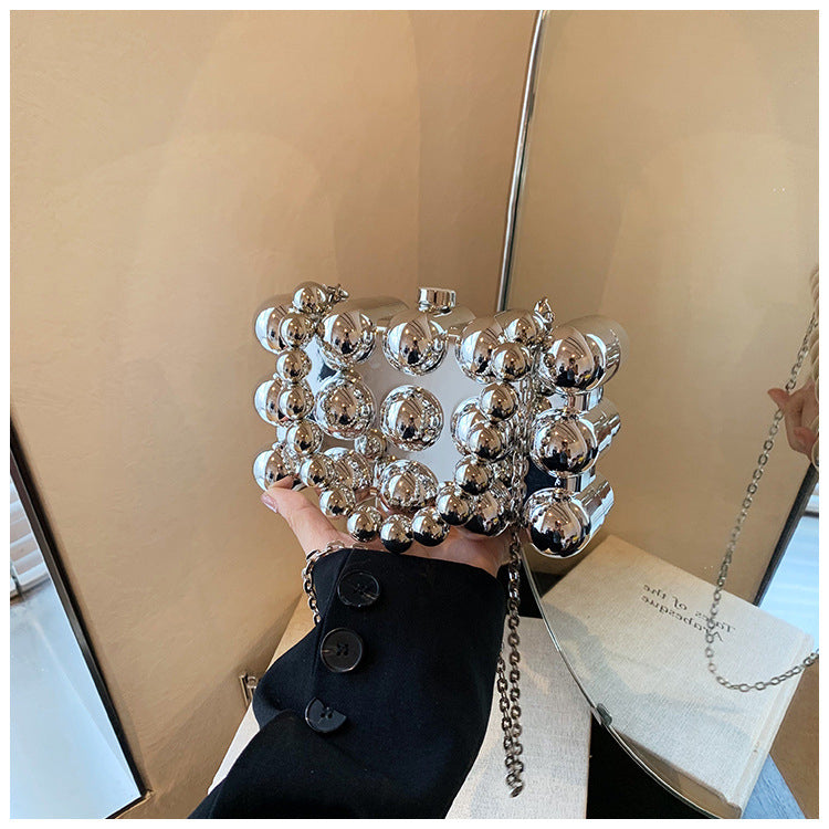 Acrylic all body ball designed clutch bag