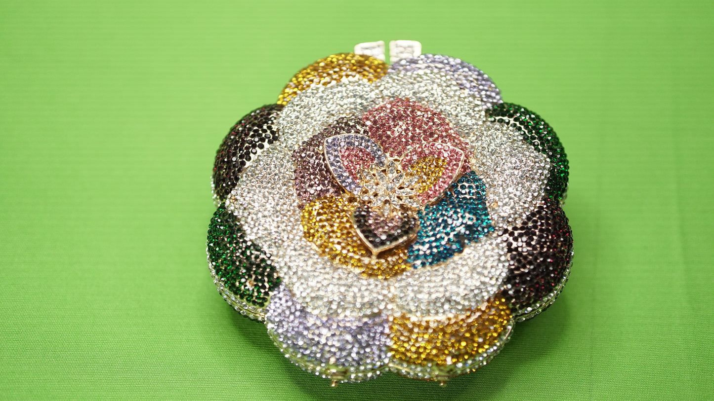 Crystal clutch - flower