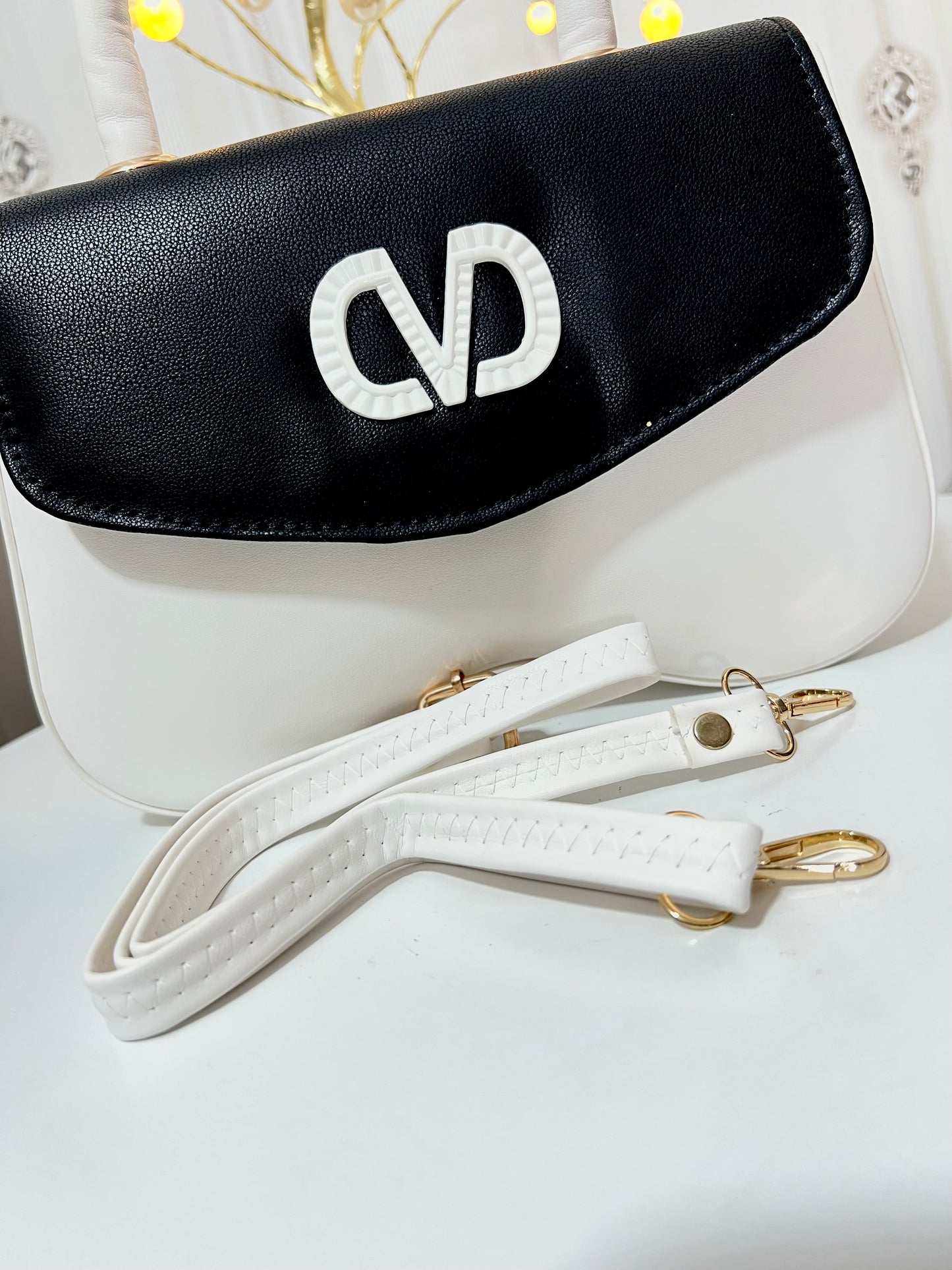 Bagmates Dual Color Soft Leather Handbag