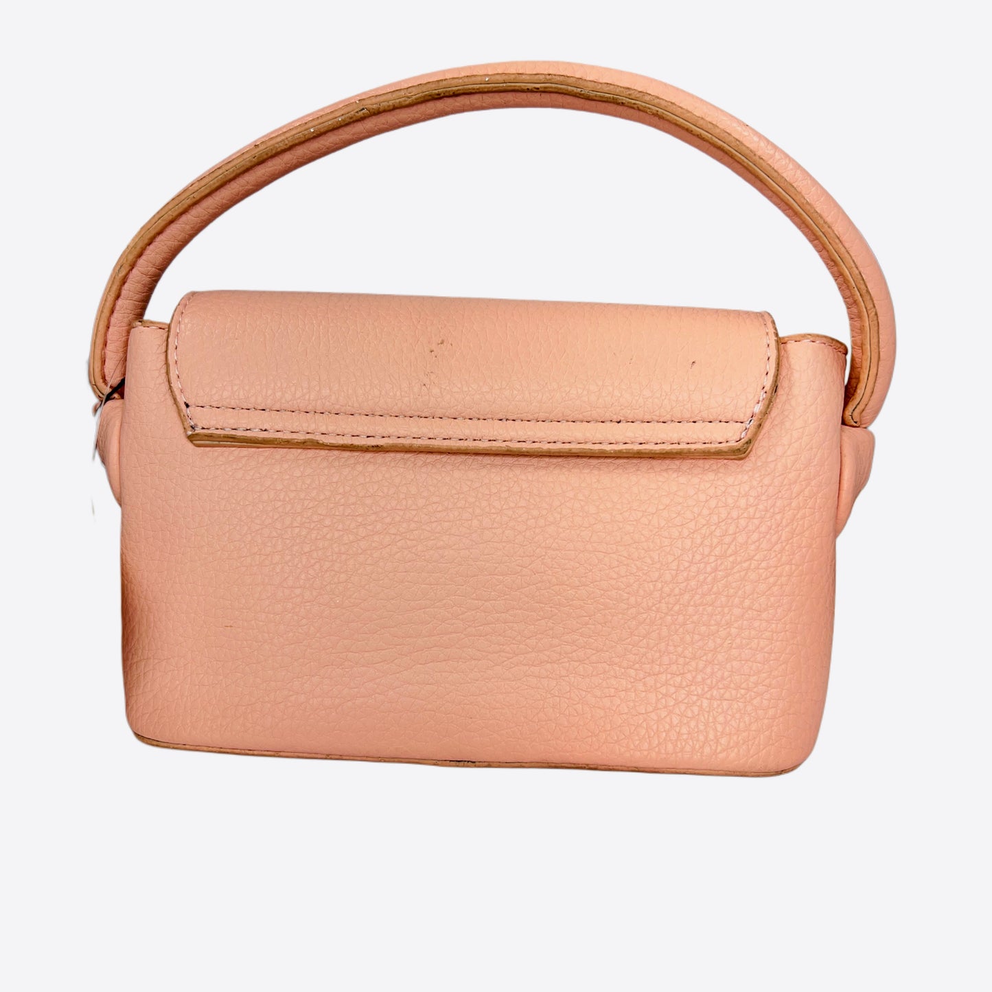 Leather stone clutch bag