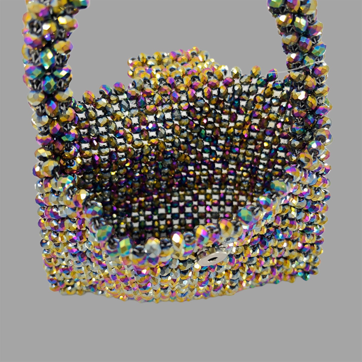 ICONIC Hued Crystal Beaded Bag with Sling