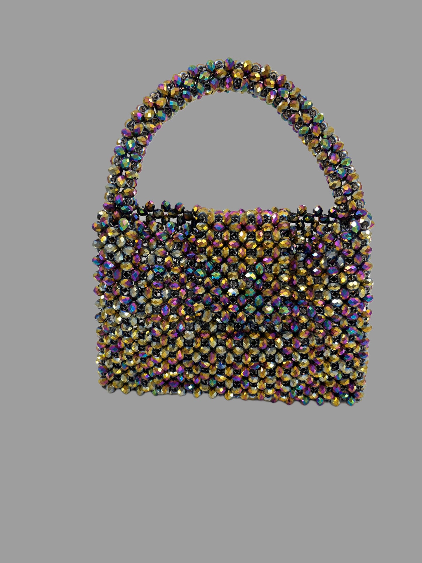 ICONIC Hued Crystal Beaded Bag with Sling