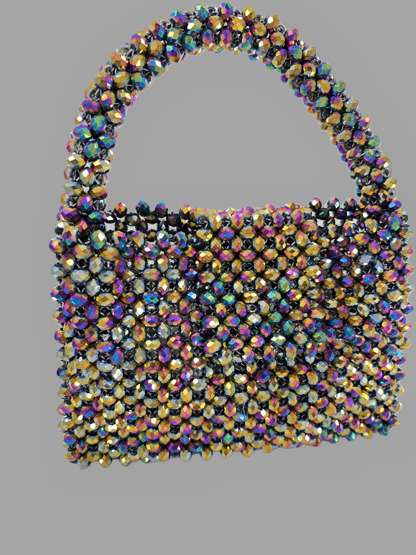 ICONIC Hued Crystal Beaded Bag with Sling