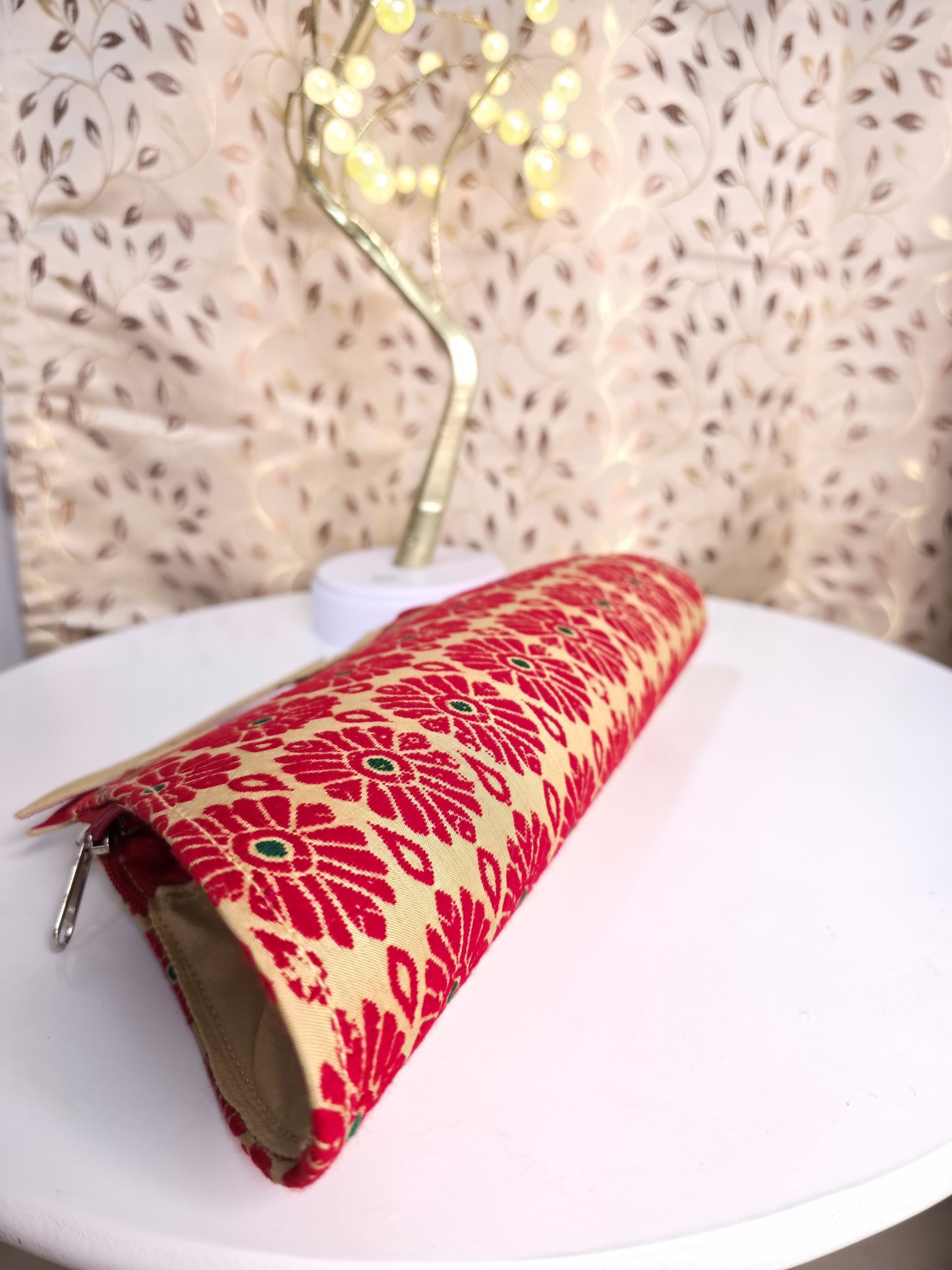 Assam traditional red white combination Clutch