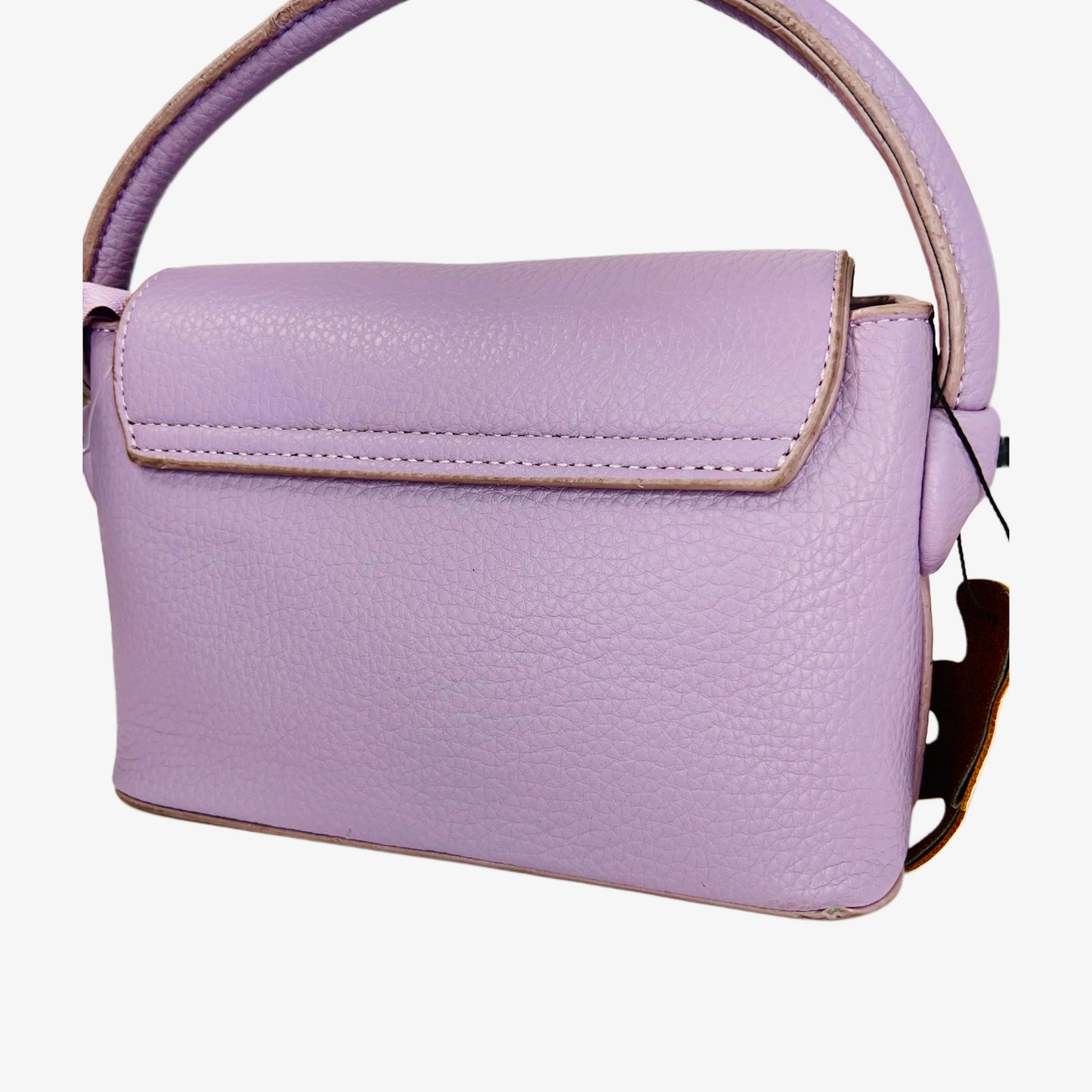 Leather stone clutch bag