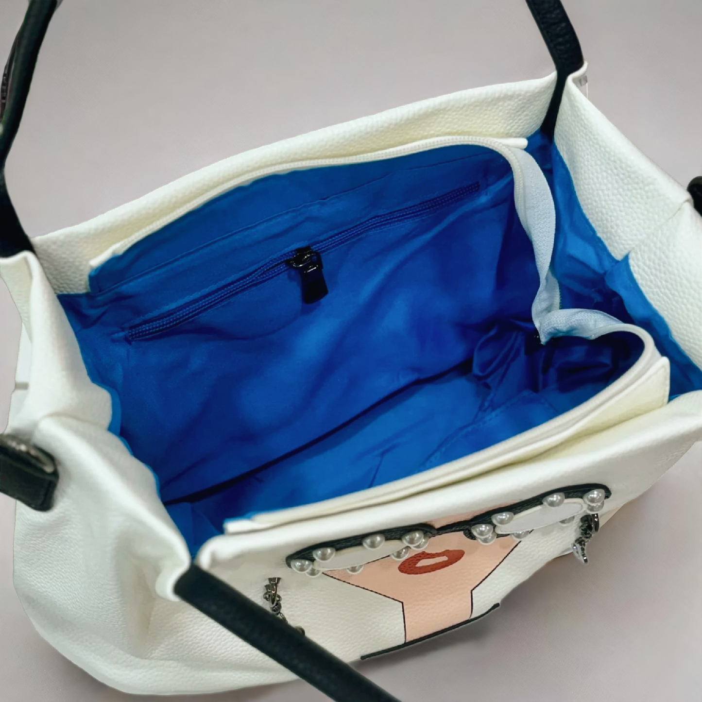 3D Girl Face Funky Tote Bag