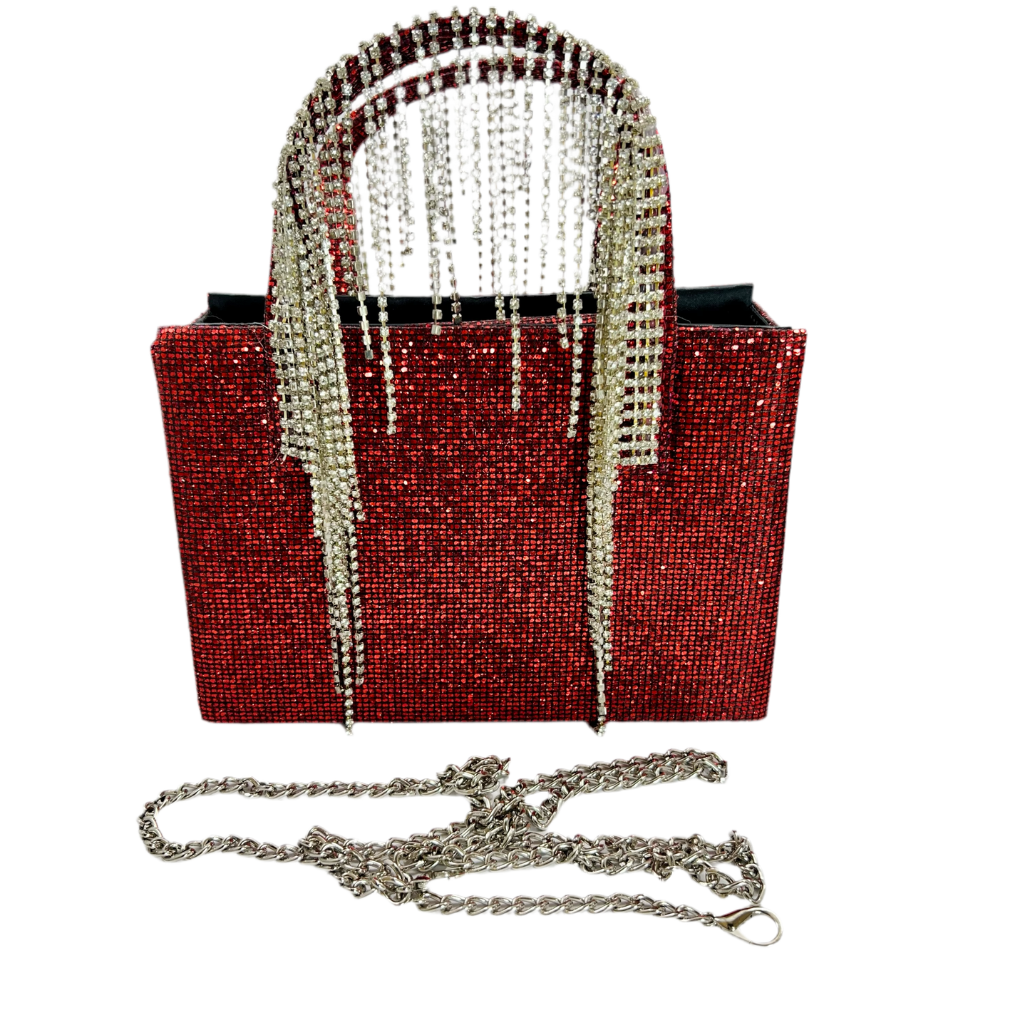 Imported Bridal bag with Rhinestone tessle