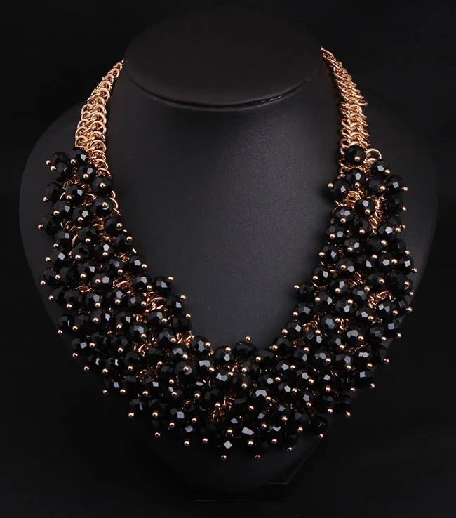 American Vintage Simple Diamond Artificial Bridal Jewellery Sets with Water Drop Link Chain