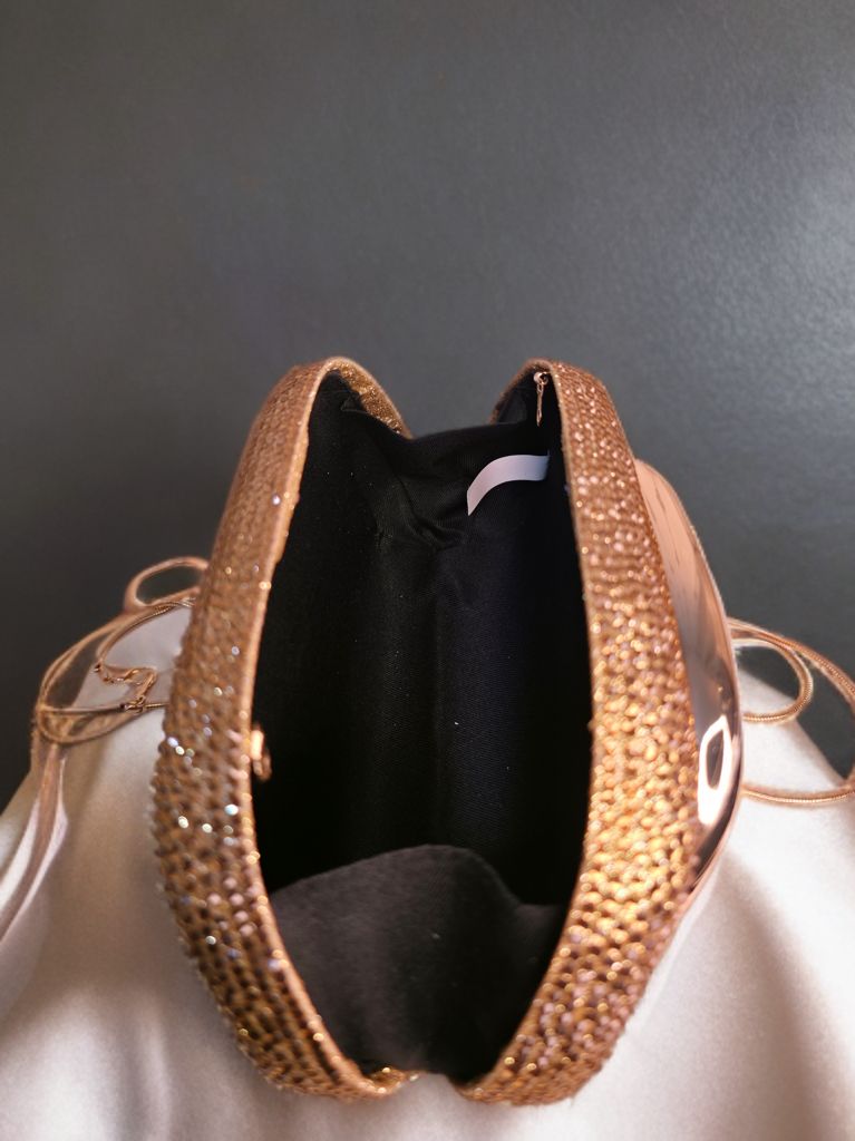 Gold Designer Clutch for Women – Party Wear Sling Bag with Chain | Bagmates India