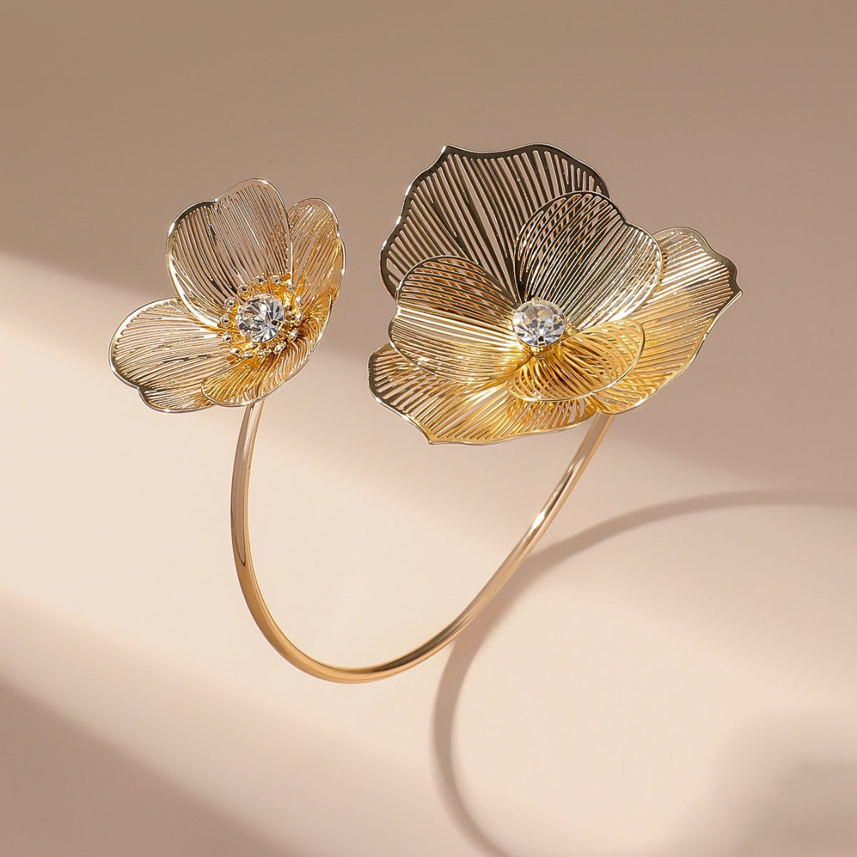 Gold Statement Cuff Bracelets for Women – Nature-Inspired Designs for Ethnic & Party Wear