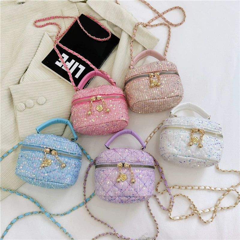 Sparkly Mini Sequin Crossbody Bag for Girls - Multiple Colors