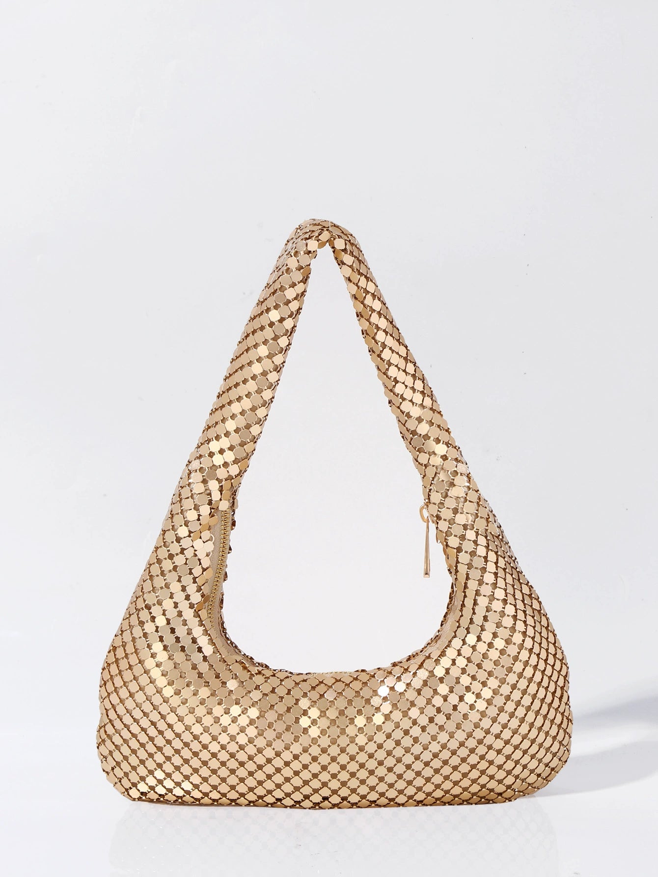 Glamorous Gold Metal Mesh Shoulder Bag