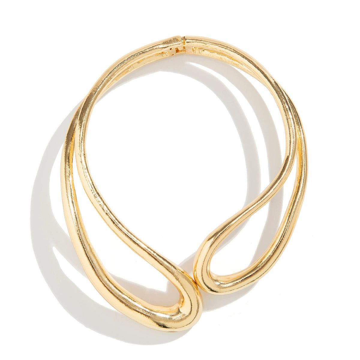 Modern Abstract Gold Choker Necklace | Statement Jewelry