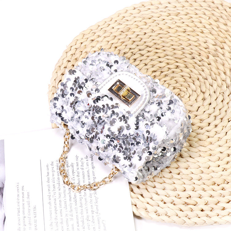 Ladies Kids blinky cross body sequence mini bag