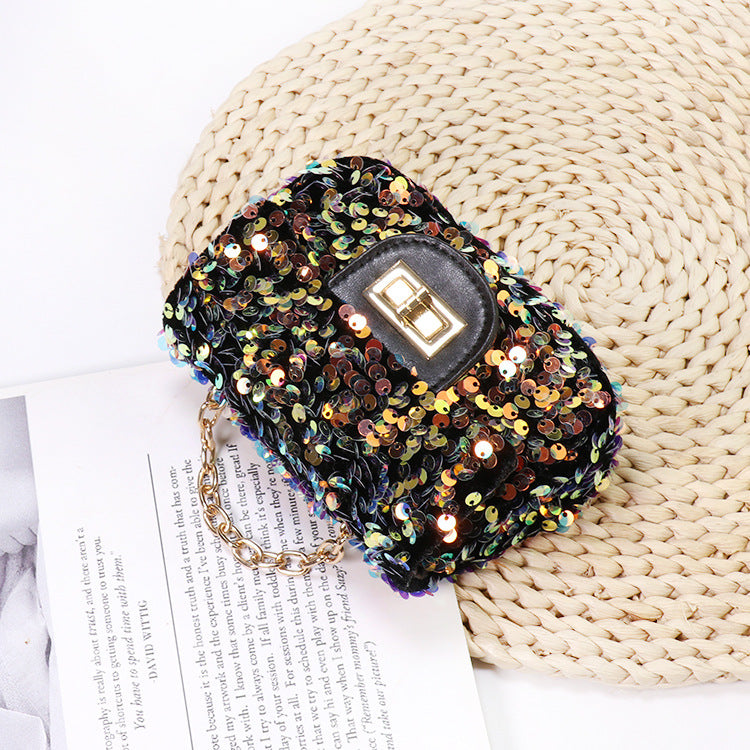 Ladies Kids blinky cross body sequence mini bag