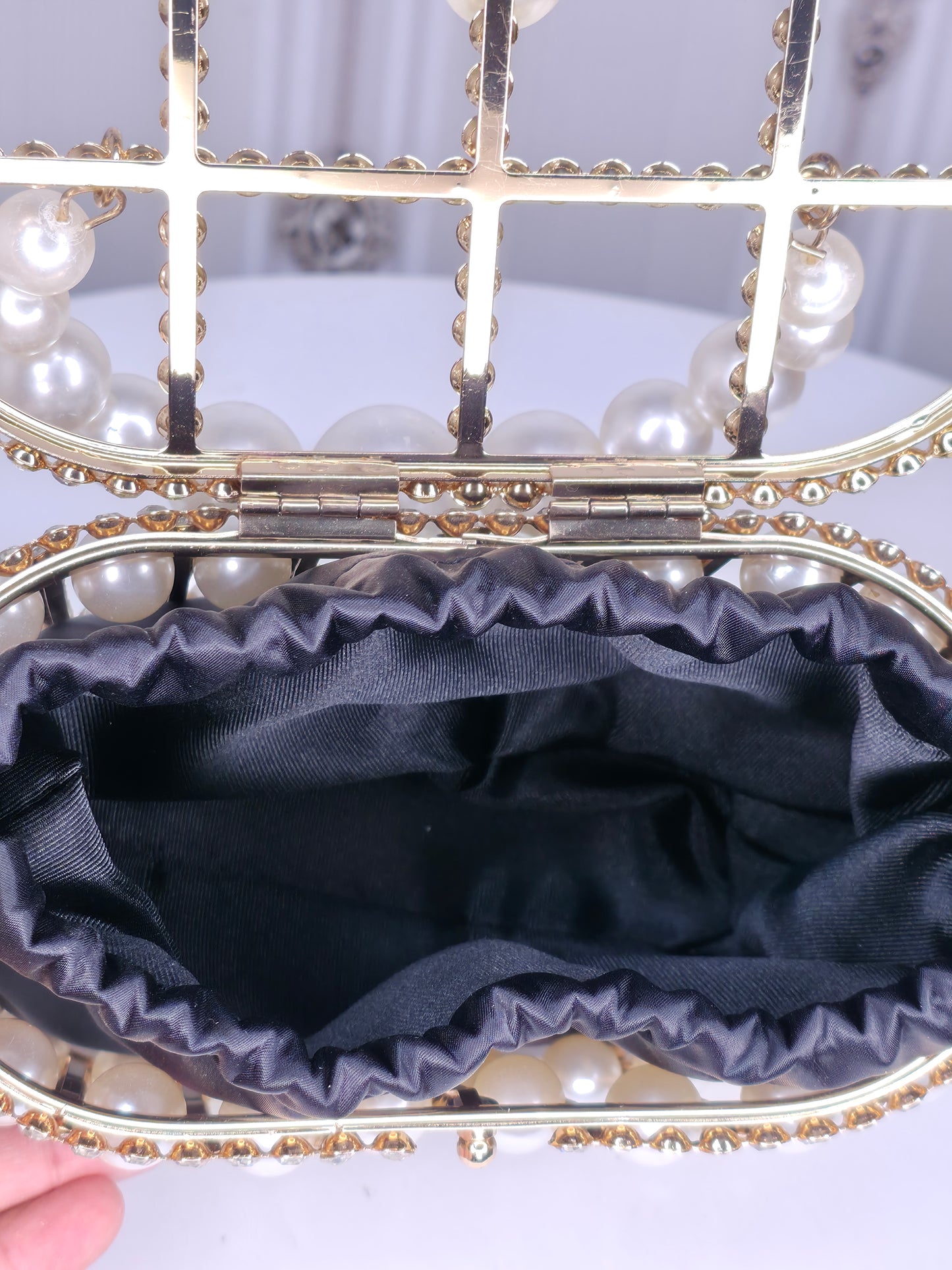 Bridal Metallic frame designer Potli cage