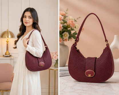 BGMATES Textured Hobo Shoulder Bag for Women