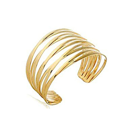 Wide Abstract Cuff Bracelet | Anti tarnish Bracelet
