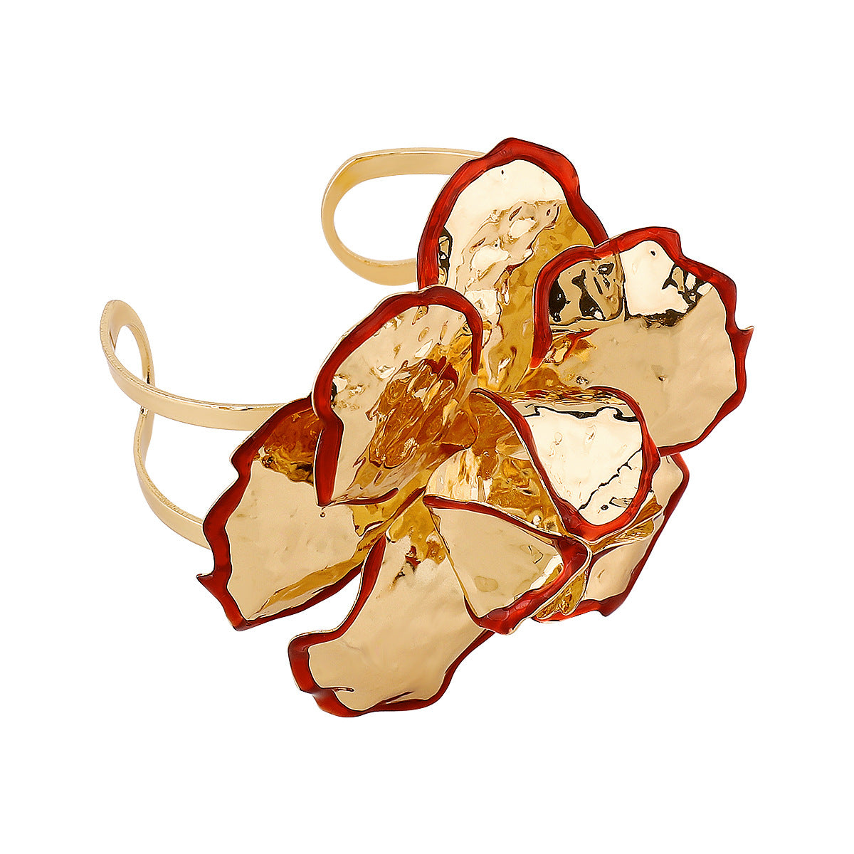 Floral Statement Jewelry Set | Anti-Tarnish Necklace & Earrings in Red, Black, White