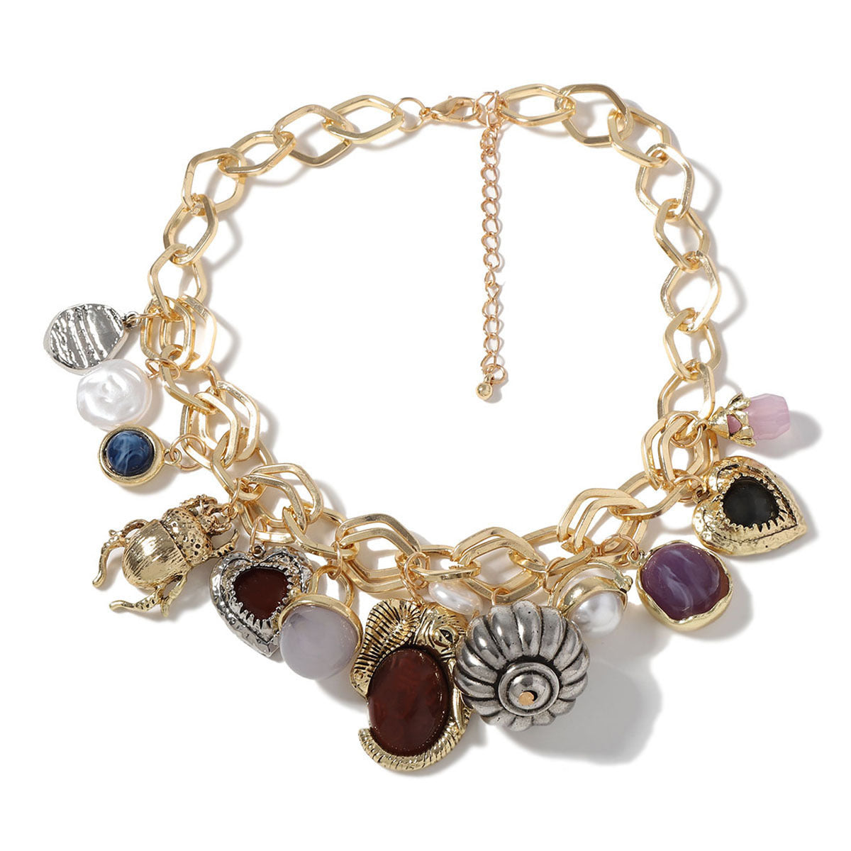 The Curio Charm Collar Necklace | Vintage-Inspired Statement Piece