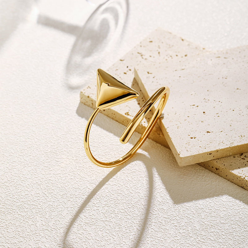 Gold Spike Cuff Bracelet | Anti-Tarnish Open Bangle for Women