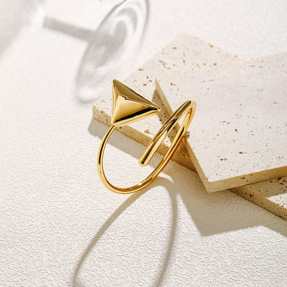 Gold Spike Cuff Bracelet | Anti-Tarnish Open Bangle for Women