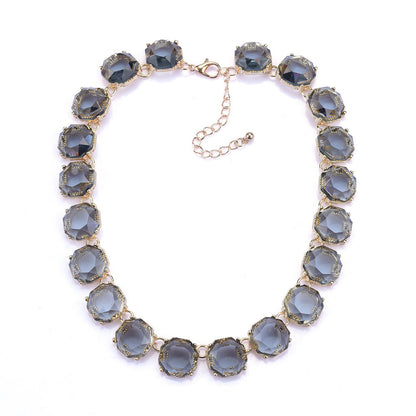 Elegant Gold & Crystal Choker Necklace | Two-Tone Designer Jewelry