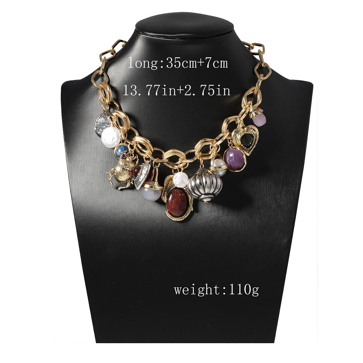 The Curio Charm Collar Necklace | Vintage-Inspired Statement Piece