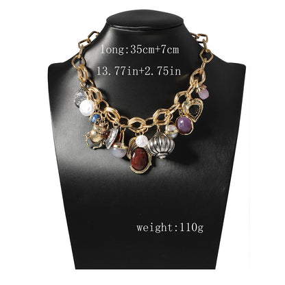 The Curio Charm Collar Necklace | Vintage-Inspired Statement Piece