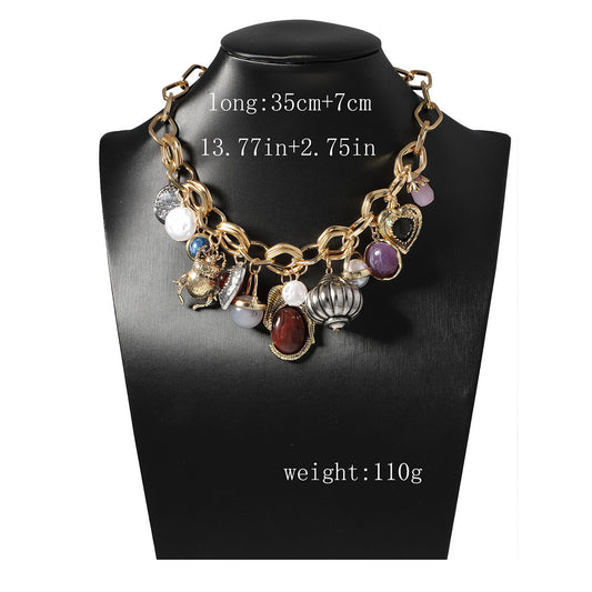 The Curio Charm Collar Necklace | Vintage-Inspired Statement Piece