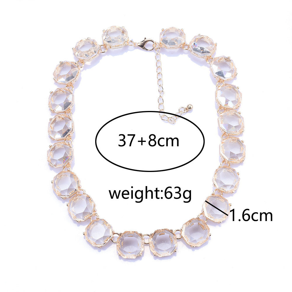 Elegant Gold & Crystal Choker Necklace | Two-Tone Designer Jewelry