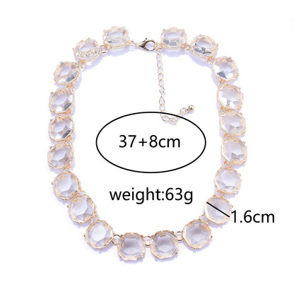Elegant Gold & Crystal Choker Necklace | Two-Tone Designer Jewelry